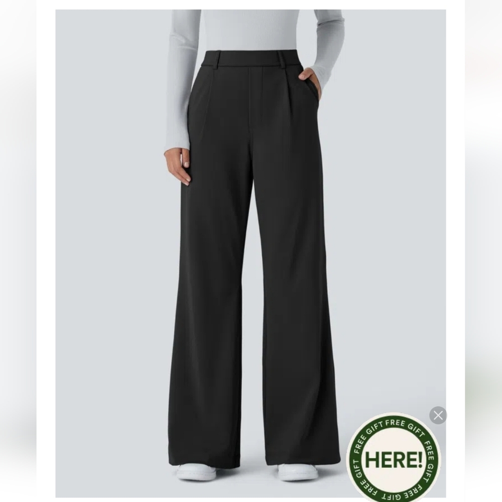 HALARA Black Wide-Leg Women's Pants
